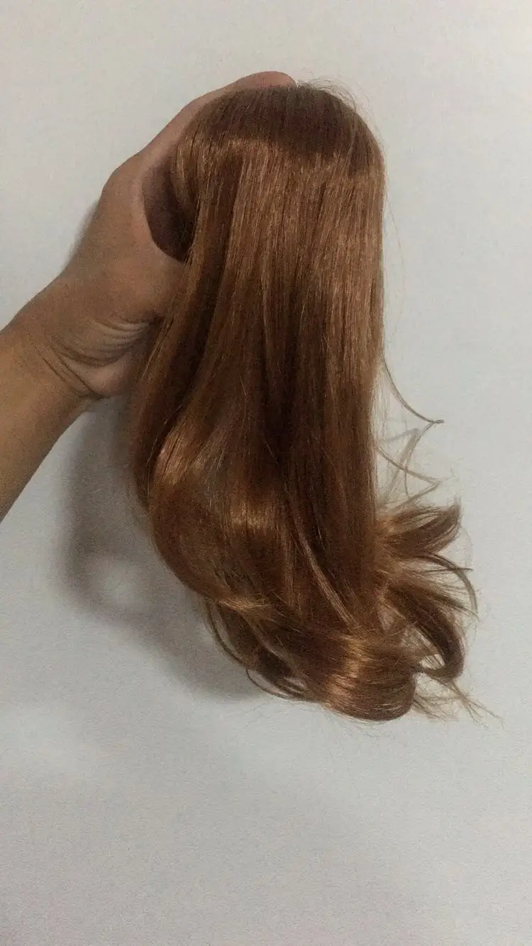 jute wig only BJD SD кукольный парик золото джут коричневый красочные куклы волосы самодельные аксессуары для кукол стиль волос кукольный парик Девушка Вечерние подарок сувениры парик - Цвет: jute wig only