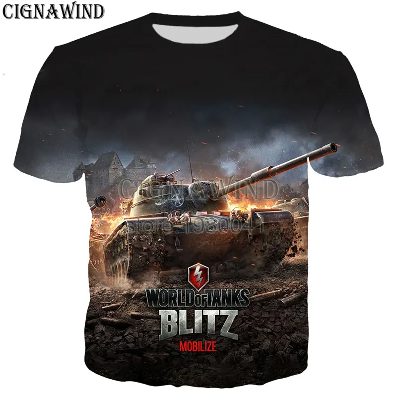 Новые летние топы для женщин/мужчин футболки с 3D принтом World Of Tanks повседневные в