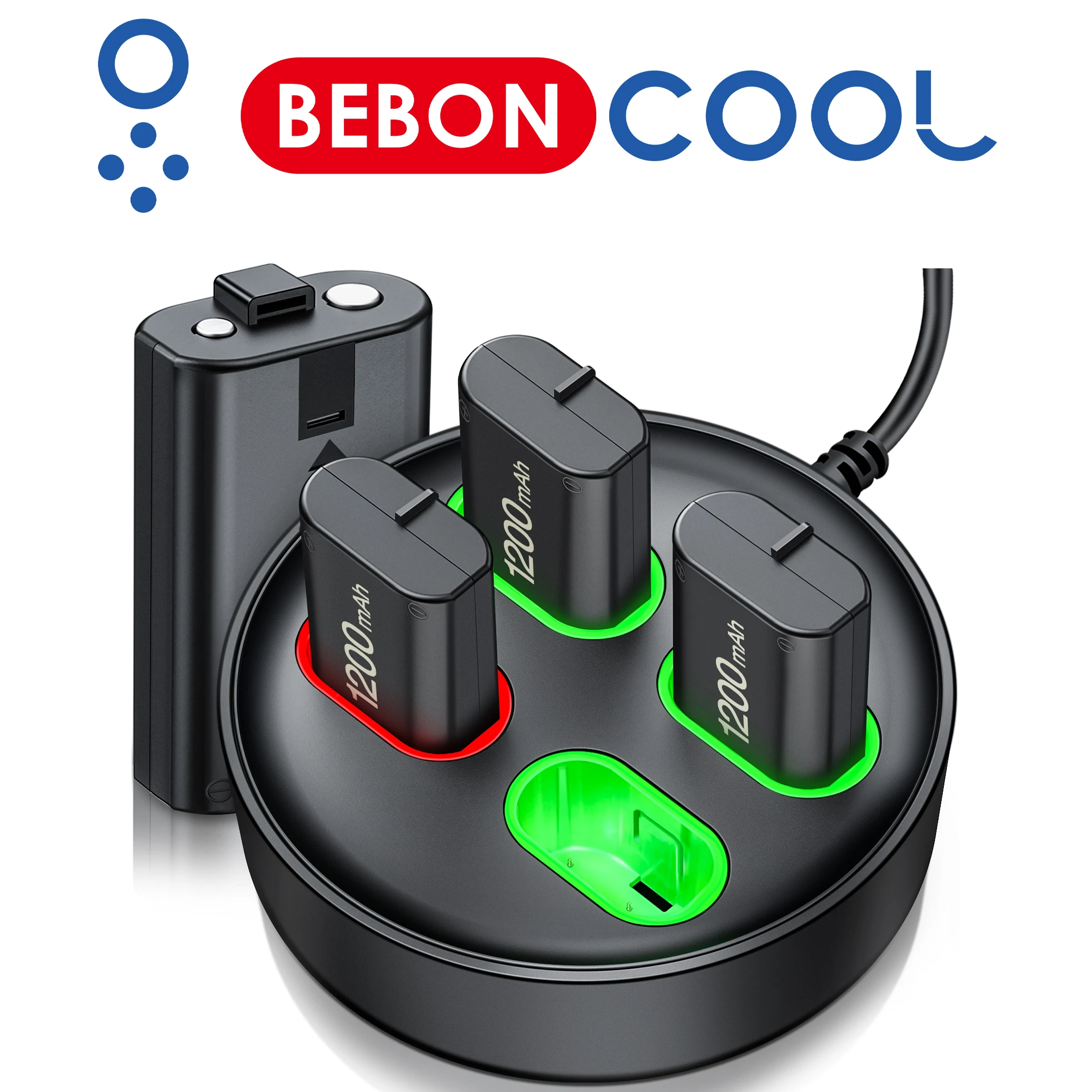 Аккумуляторная батарея BEBONCOOL 4 х120 0 мАч для Xbox серии X S/Xbox One S | Электроника