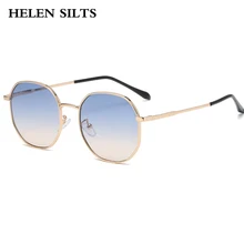 

Metal Frame Round Sunglasses Women Fashion Blue Yellow Color Sun Glasses Men Trend Lady Eyeglasses Oculos De Sol UV400 H215