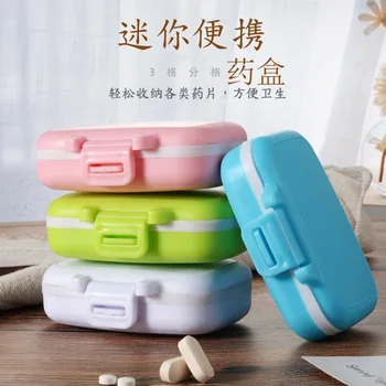 

Small Medicine Box Portable Women's One Week Packing Medicine Box Portable Storage Medicine Separating Box Mini Medicine Pill Bo