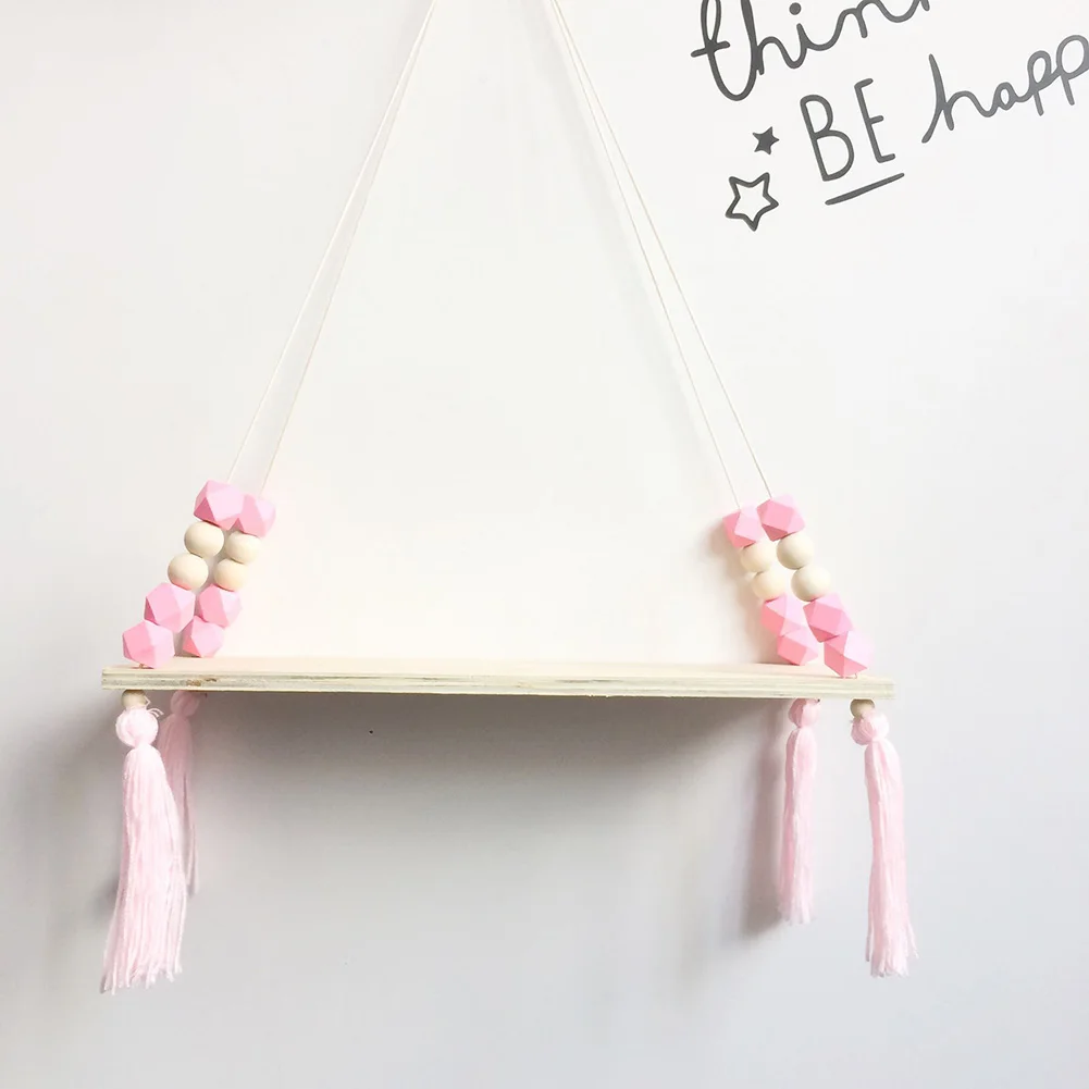 

Shelves Clapboard Wall Hanging Tassel Decoration Gifts Swing Rope For Children Room Party GQ