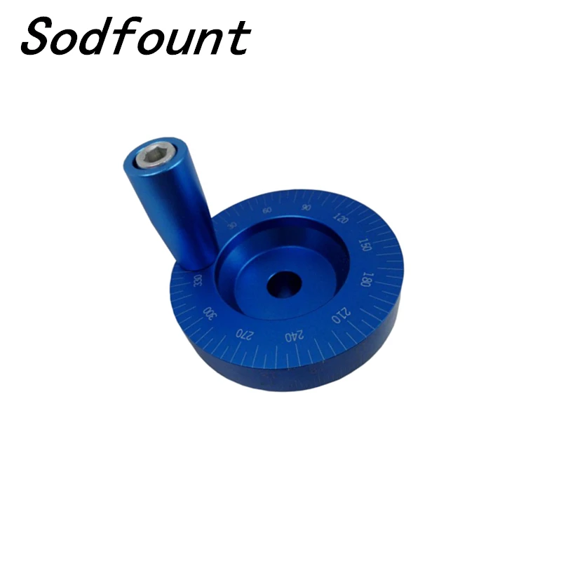 CNC 3D Printer Metal Hand Wheel With Angle Scale Slide Screw Double Scale Bore Dia. 6.35/8/10/12MM Laser Engraving cnc handwheel