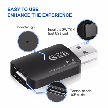 

Coov N100 For PS3/PS4/Xbox One/Xbox 360 USB Controller Converter Adapter To Nintendo Switch NS Wired Joystick Converter Game