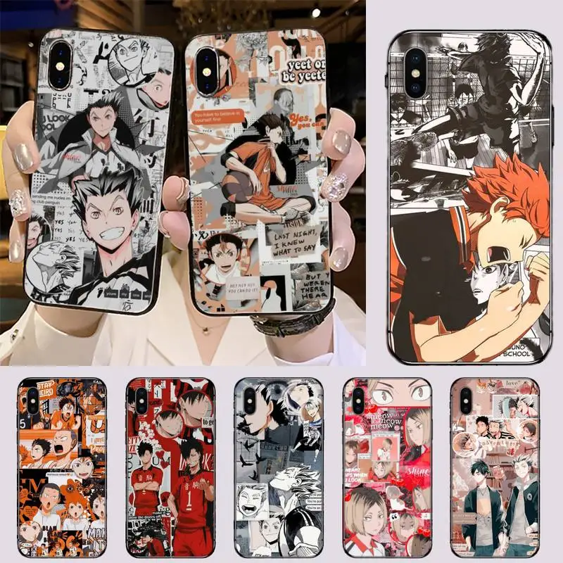 

Haikyuu Japan anime volleyball Soft Phone Cover for iPhone 11 12 pro XS MAX 8 7 6 6S Plus X 5S SE 2020 XR