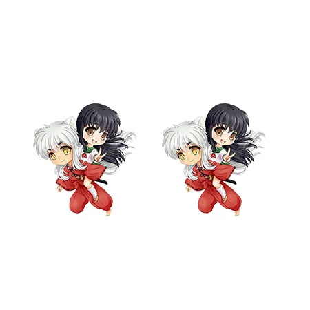 Новые Inuyasha и Kagome акриловые серьги Shippou Sesshoumaru серьги из полимеров эпоксидные серебряные серьги-гвоздики позолоченные - Окраска металла: 13