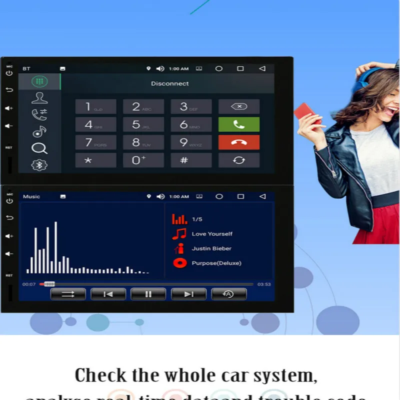 2 Din стерео приемник HD Android 8,0 7 дюймов емкостный сенсорный экран HD gps навигация Центральный Multimidia мультимедиа для Android
