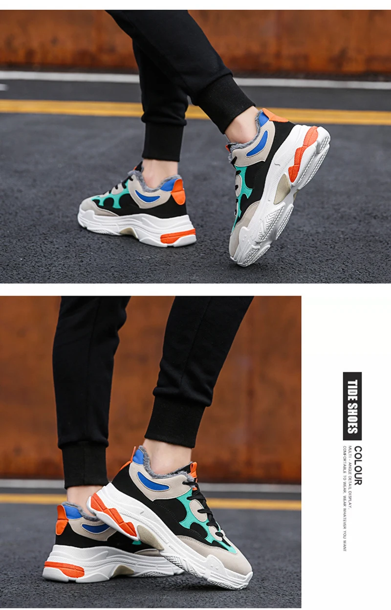 Men Boots Winter With Fur Warm Snow Boots Men Winter Boots Shoes Men Footwear Fashion sneakers Shoes