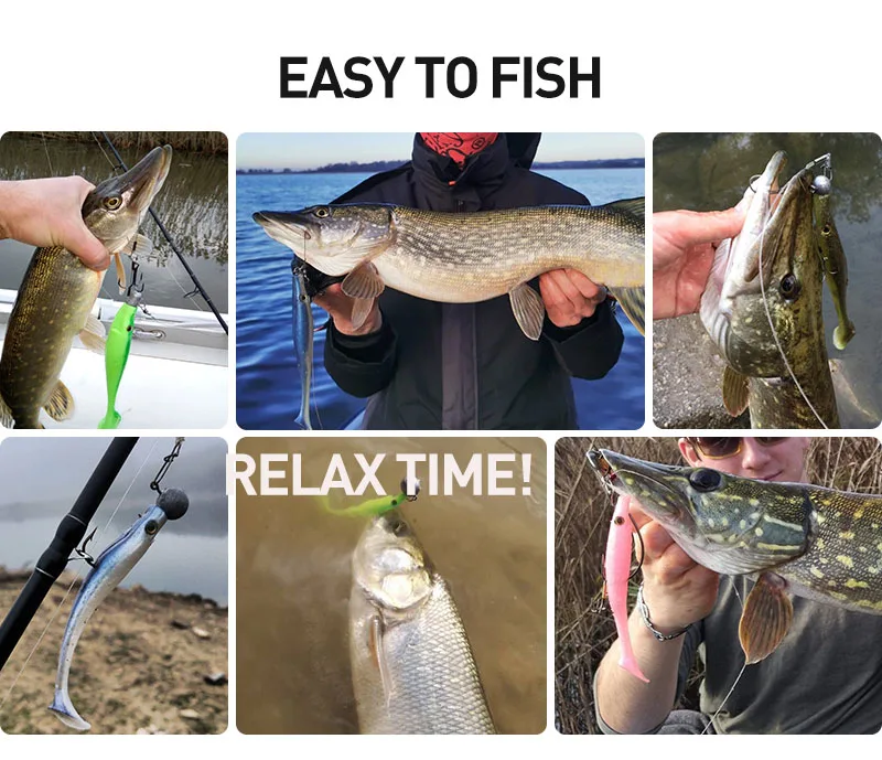 ESFISHING New Hog Shad 100, 125,150,200mm Sea Fishing Silicone Wobbler Soft Baits Paddle Tail Pesca Artificial Fishing Lures