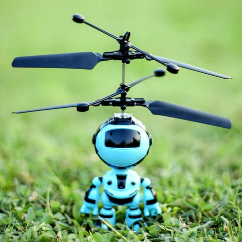 Electronic Aircraft Suspension Hand Sensing Obstacle Flying Robot Kids Toy Gift New title=