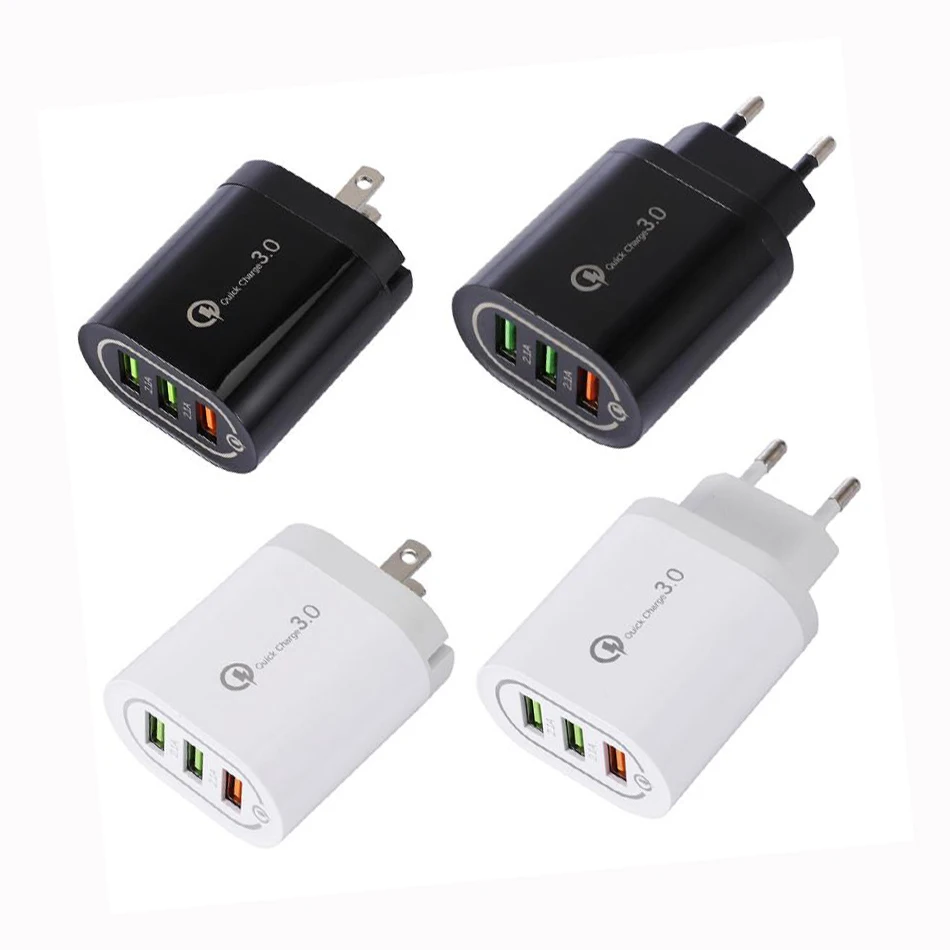EU/US штекер Универсальный 5V2.4A USB настенный адаптер для путешествий Быстрая