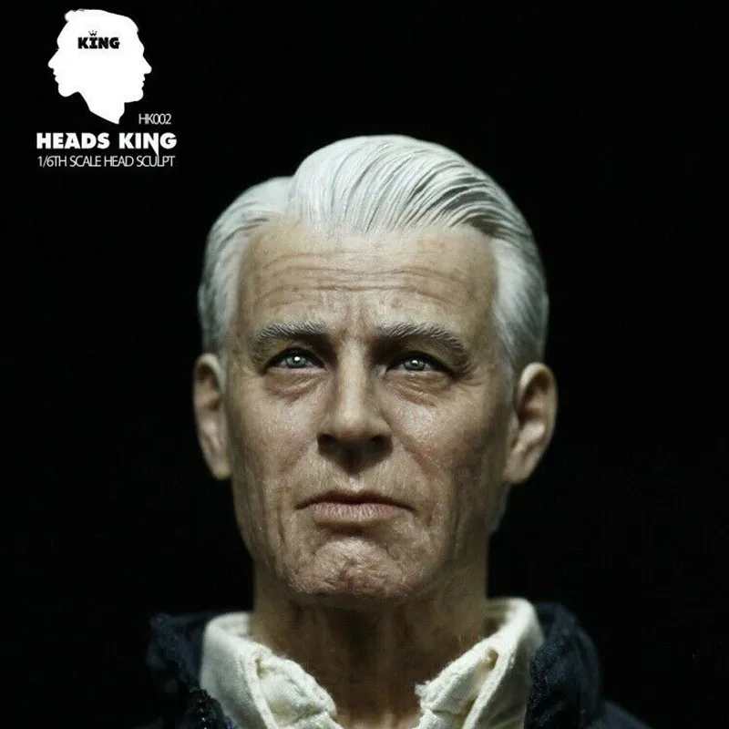 

Heads King 1/6 Scale HK002 European Old White Hair Man Head Sculpt with Neck Heald Model Accessory Fit 12" Male Action Figure