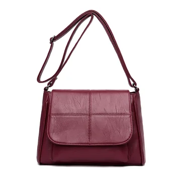 

New Female leather Messenger Bags Feminina Bolsa Leather Luxury Handbags Women Bags Designer 2019 Sac a Main Ladies Shoulder Bag