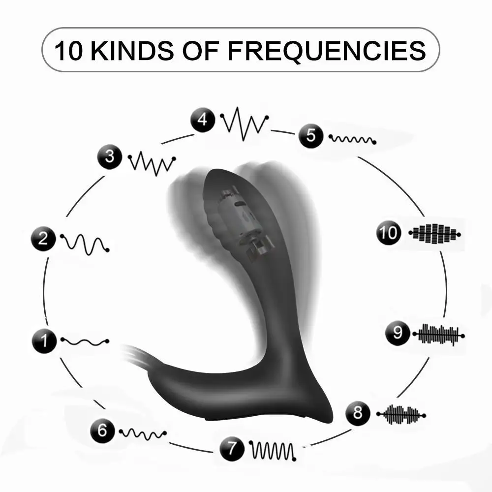 Мужской массаж простаты Вибратор Анальная пробка силиконовой Водонепроницаемый простаты стимулятор, анальная пробка для дополнительной женской стимуляции, задержки эякуляции кольцо игрушки для Для мужчин