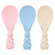 Пшеничная соломенная кухонная лопатка для риса Вертикальная ложка кухонный инструмент милый мультфильм антипригарная рисовая ложка для риса Тип кролика