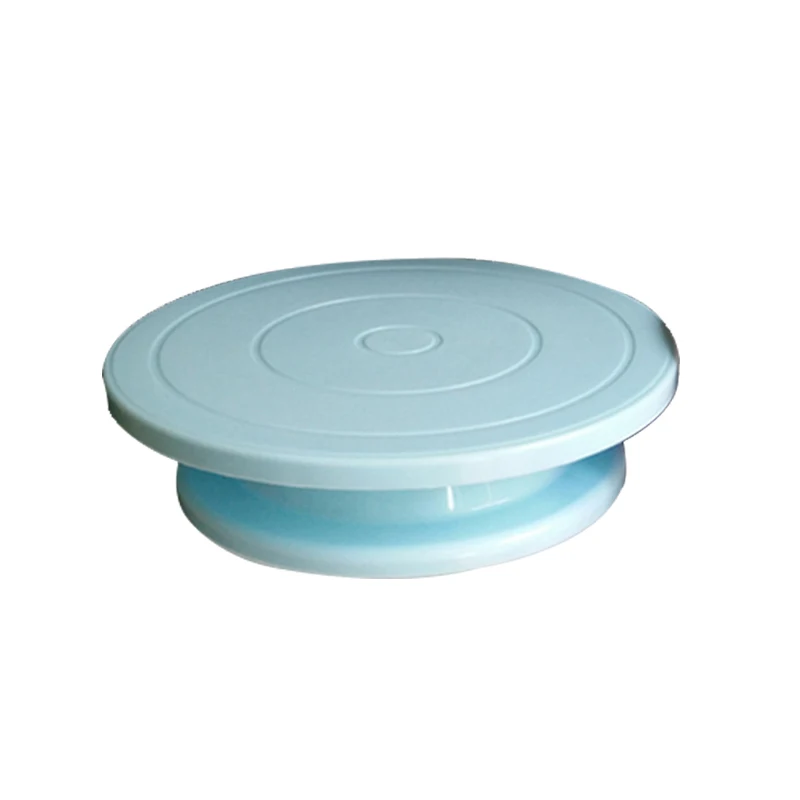 Пластмассовый поворотный стол для торта DIY подставка для торта поворотный стол вращающийся инструмент для украшения торта кухонные принадлежности - Цвет: blue