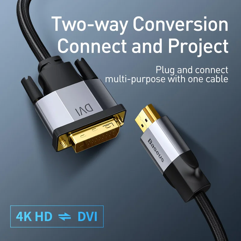 Кабель преобразования Baseus 4K HD в DVI HD в VGA MiniDP в 4KHD MiniDP в DP адаптер конвертер видео кабель преобразования