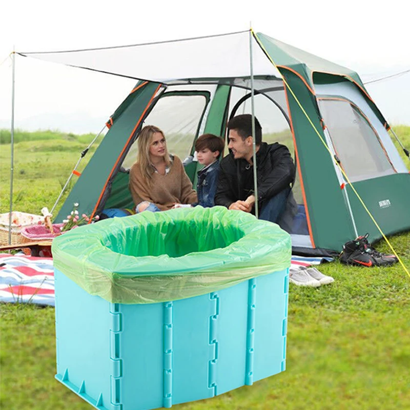 Toilette portable pour adultes enfants, pot de camping en plein air et mini  toilette d'urgence pliable voyage ca