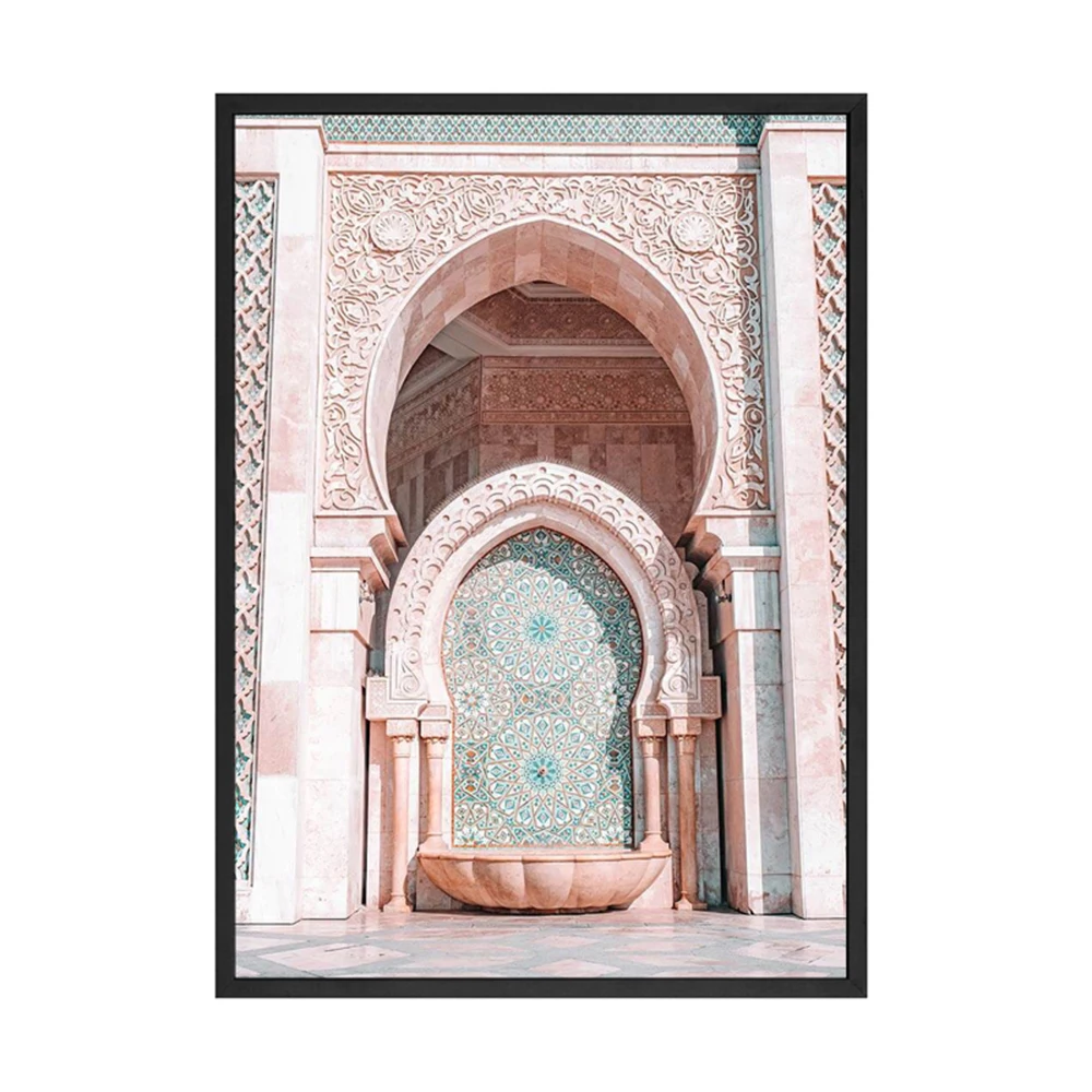 Allah-Islamic-Morocco-Door-Wall-Art-Canvas-Poster-Arch-Pink-Door-Print-Kasbah-Camel-Nordic-Animal (4)