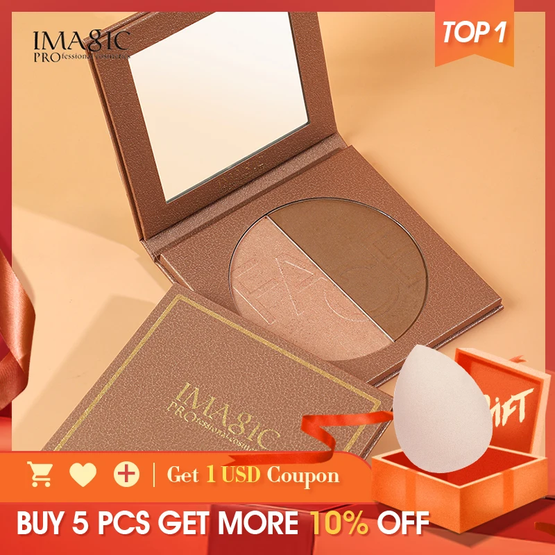 

IMAGIC Highlighter Palette Makeup Contour Powder Matte Face Bronzer Make Up Pigmented Blusher Pallete Cosmetics Wholesale