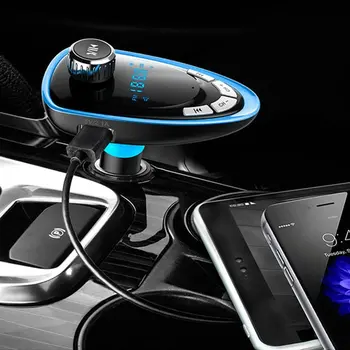 

New A27 Car MP3 Audio Player LED Bluetooth Car Kit FM Transmitter Handsfree Calling Dual USB Car Charger Support TF Card