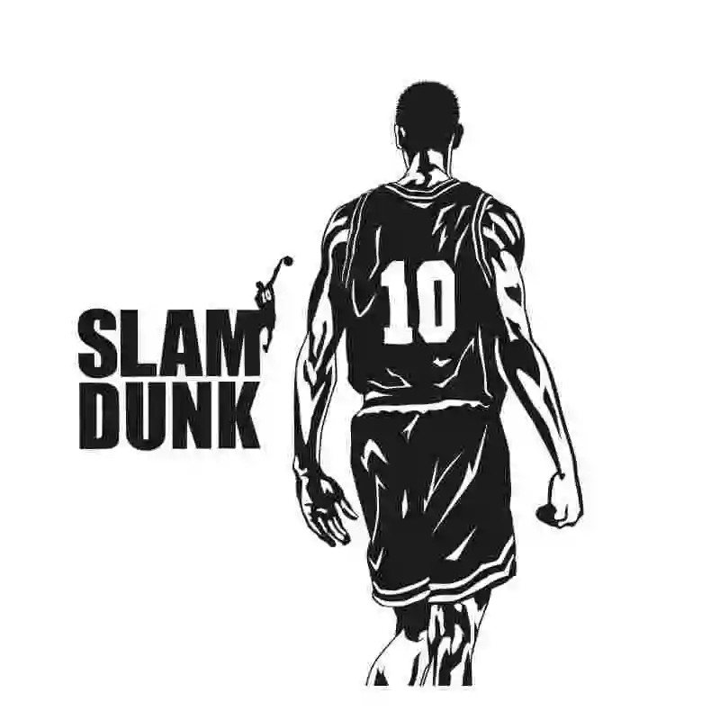 Pegatina SLAM DUNK Sticker Anime Cartoon Hanamichi Sakuragi Car Decal Sticker Vinyl Wall Stickers Decor Home Decoration