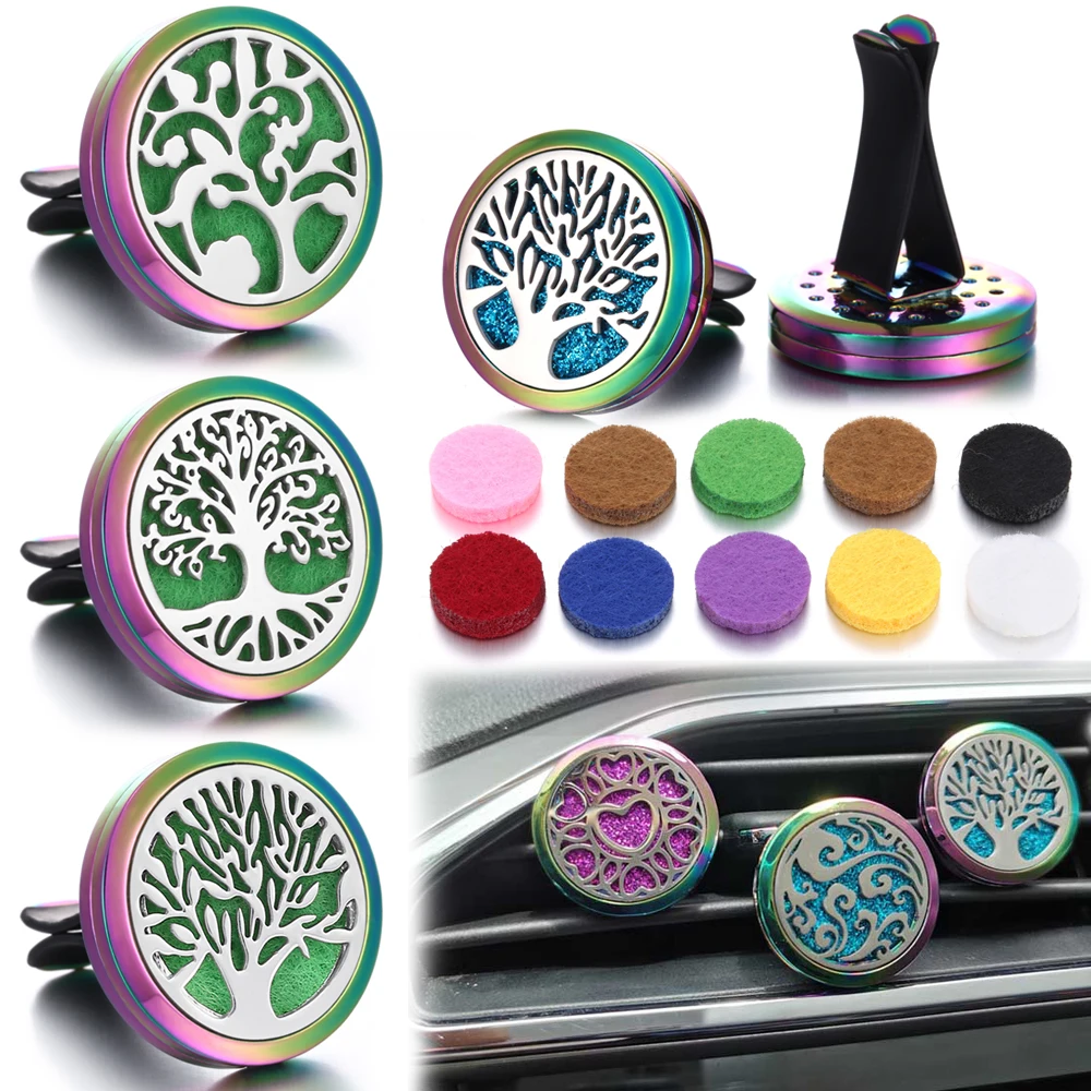 

New Colorful Car Perfume Diffuser Clip Tree Vent Car Air Freshener Hanging Auto Outlet Perfume Diffuser Car Interior Decoration