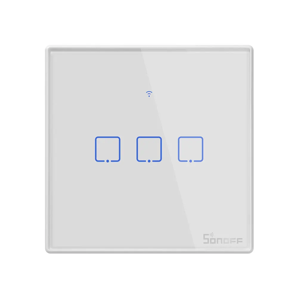 Новый интеллектуальный выключатель света Sonoff T2 1/2/3 интеллектуальная беспроводная (Wi-Fi) 2,4 ГГц Беспроводная панель Сенсорный настенный