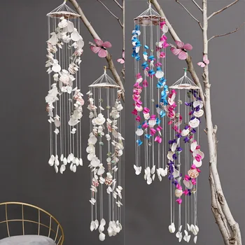 

19 exquisitely handmade Japanese shells with double dragon white wind chimes