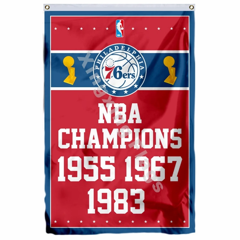 Филадельфии 76ers нации флаг 3ft X 5ft полиэстер Филадельфии 76ers баннер летающие Размеры № 4 90x150 см изготовленный на заказ - Цвет: H2
