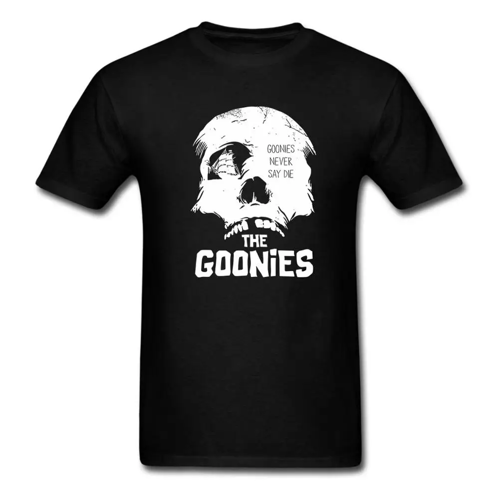 Забавная футболка с надписью The Goonies Skull Movie poster Never Say Die хлопковая короткими