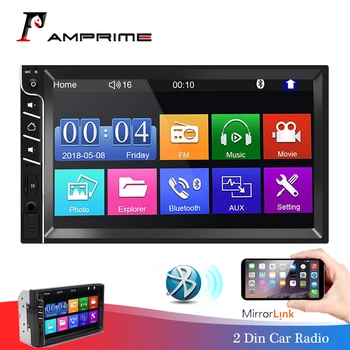 

AMPrime 2din Car Radio 7'' Mirrorlink Android Autoradio 2DIN Bluetooth FM USB AUX SD Multimedia MP5 Player Backup Rear Camera