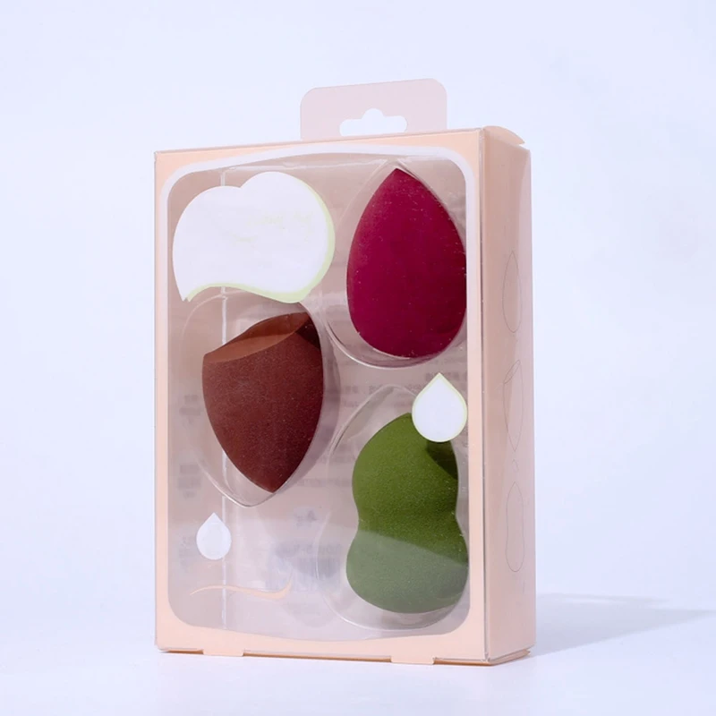 3PCS Mini Makeup Sponge Set Water Droplets Gourd Shape Cosmetic Puff Grow Bigger In Water Smooth Foundation Puff Powder
