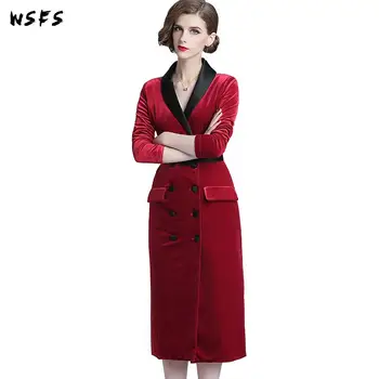 

Spring Dress Vintage Suit Velvet Red Black Womens Dresses Bodycon Bandage Elegant Sexy Party Korean Midi Pencil Clothes Vestidos