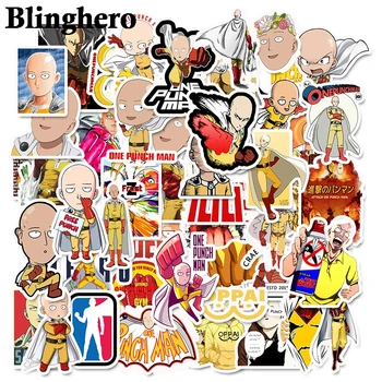 

CA1124 49pcs ONE-PUNCH MEN Waterproof Stickers Anime Graffiti Stickers Decals For Laptop Luggage Skateboard Decals Scrapbooking