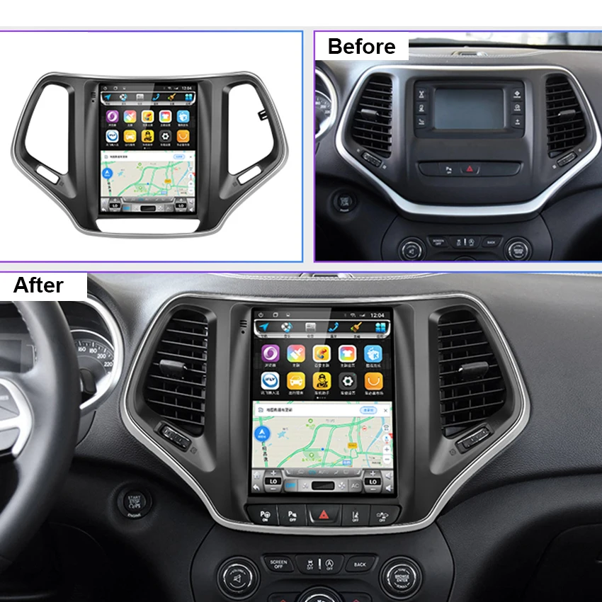 Для Jeep cherokee~ автомобильный Android мультимедийный плеер Автомобильный Радио gps навигация большой экран зеркальная связь Bluetooth wifi