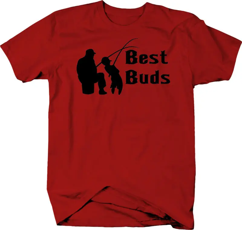 Футболка с надписью Best Buds Father Son |