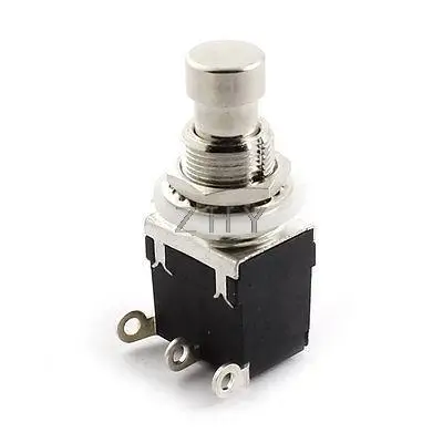 

12mm Thread 3-Pin SPDT Latching Metal Electric Guitar Foot Pedal Switch