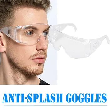 

Over-Safety Glasses Clear Anti-splash Goggles Anti Fog Scratch Resistant Wraparound Lenses Doctor Laboratory Protective Glasses