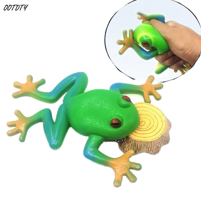 Soft Big Green Frog Antistress Ball Play Joke Gag Toy Squeezed