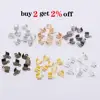 200pcs Gold Silve Small Cord End Tip Fold Over Three-wire Clasp Crimp Bead Cord Buckle Connector For Jewelry Making Supplies DIY ► Photo 2/6