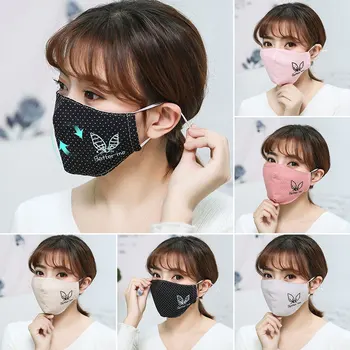 

Cute New Print Summer Face Mask Cotton New Cotton Adult Mouth Mask Reusable Windproof Washable Mouth-muffle Face Masks
