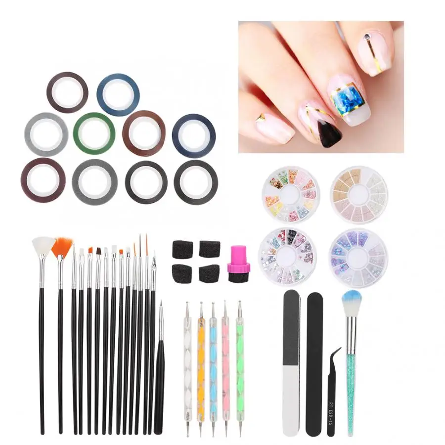 Для маникюра, маникюрный набор инструментов для рисования, ручка для раскрашивания, полировка, пилочка для ногтей, губчатый уплотнитель, инструмент для маникюра, Полировка Ногтей