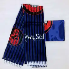 Натуральная шелковая ткань Африканская шелковая восковая шелковая шифоновая ткань 2+ 4 ярдов африканская ткань Дубай кружевная африканская восковая ткань для Пэчворк mo03