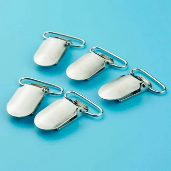 

10pcs Duckbill Buckle Metal Strap Clip Webbing Nipple Clip Pacifier Suspender Hook Baby Care Supplies