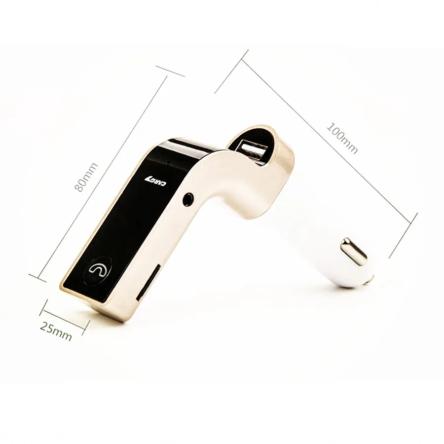4-в-1 Hands Free Беспроводной Bluetooth FM передатчик G7+ AUX модулятор Автомобильный комплект MP3-плеер Музыка SD USB ЖК-дисплей автомобильные аксессуары