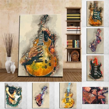 

Home Decor Nordic Abstract Rock Music Retro Poster Wall Art Canvas Painting Posters and Print Modular for Living Room Wall Decor