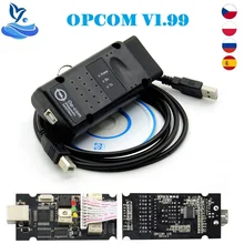 Opcom 1.99 op com diagnóstico profissional mais novo opel OP-COM v1.99 leitor de código canbus opcom 2018 para opel op com