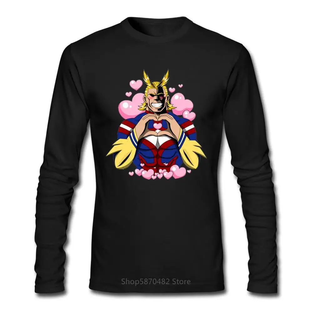 All Mighty My hero Love Academia Long Sleeve DEKU Kirishima Shigaraki Poster Printed Men Tops T Shirts Japan Anime Tshirt Hero | Мужская