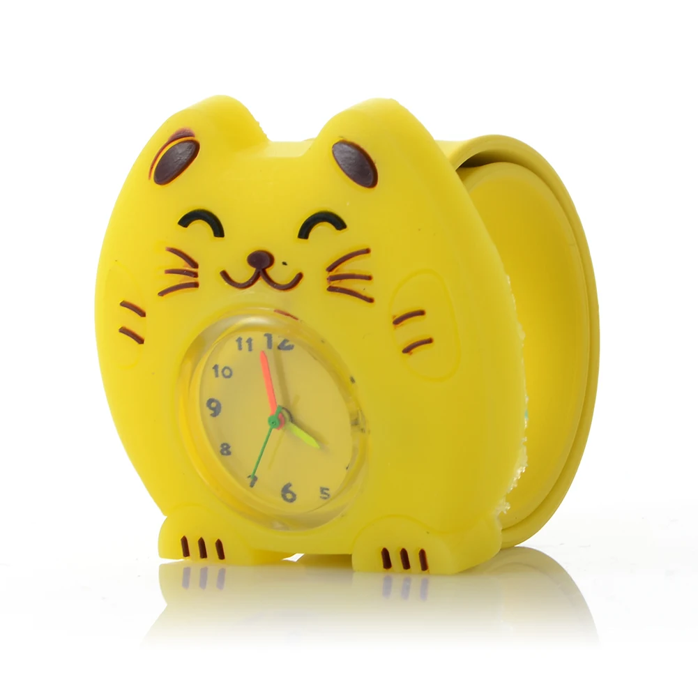 cat Горячие 3D 16 животных форма милые детские мультфильм часы Детские Силиконовые кварцевые наручные часы для маленьких девочек и мальчиков более интимный подарок на праздник - Цвет: cat